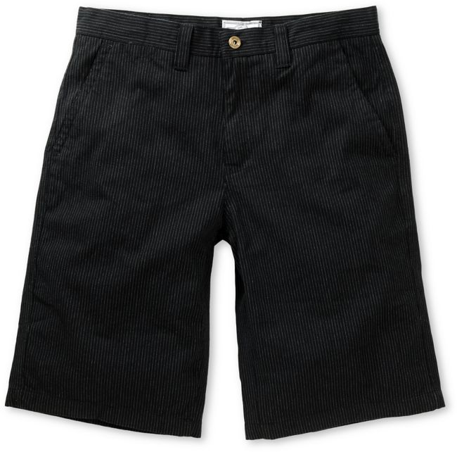 Free World Bandit Black Pinstripe Chino Shorts