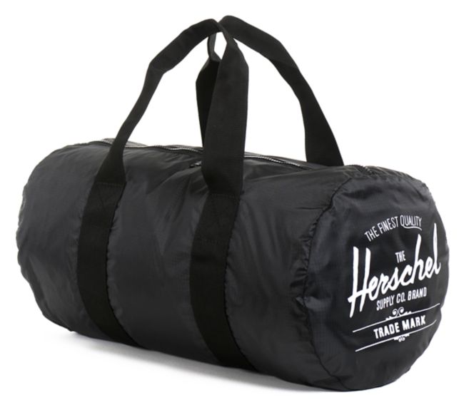 Herschel Supply Packable Black Duffel Bag