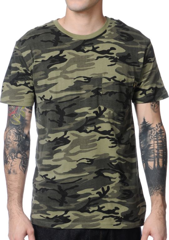 Obey Camo Pocket Tee Shirt