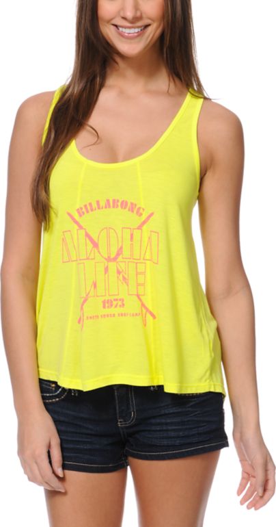 Billabong Ready Go Yellow Hi Tank Top