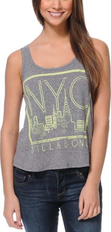 Billabong From NYC Charcoal Tank Top