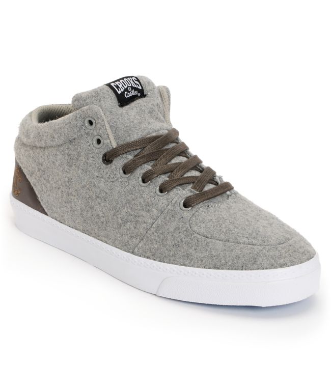 Crooks and Castles Backstab Grey Wool Shoe
