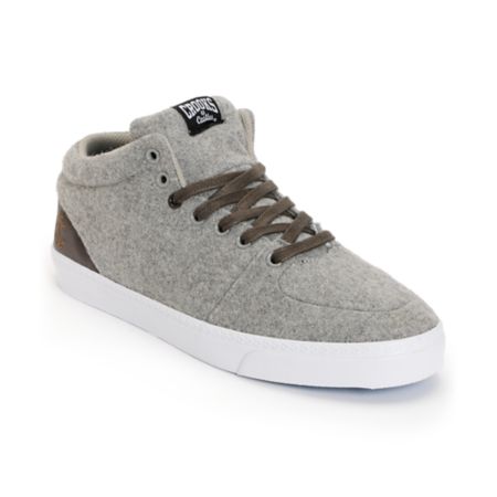 Crooks and Castles Backstab Grey Wool Shoe