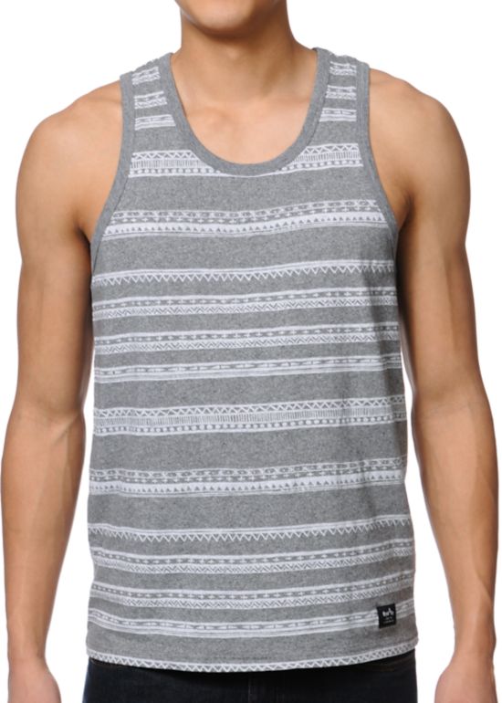 Stussy Tom Tom Grey Tank Top