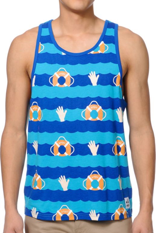 Enjoi No Diving Blue Tank Top