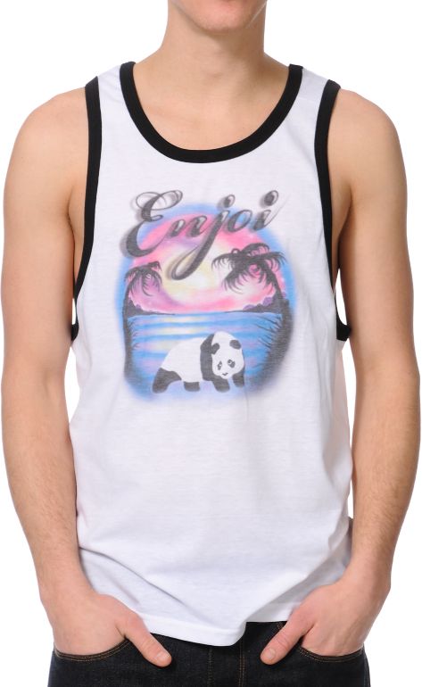 Enjoi Sleeveless In Seattle White Tank Top