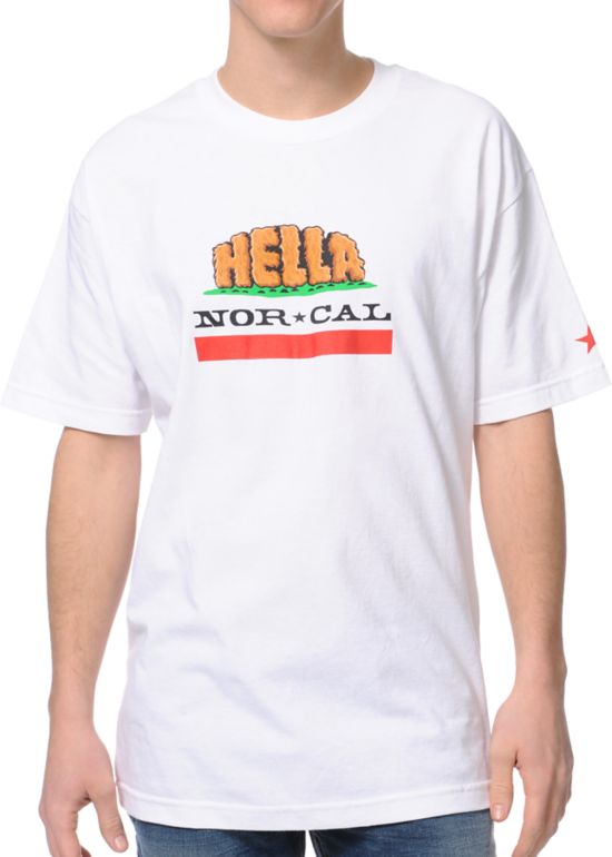 Nor Cal Hella Republic White Tee Shirt