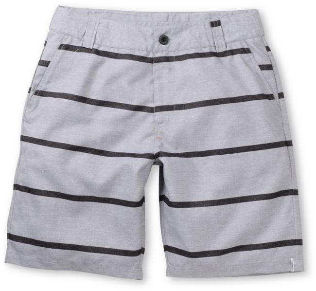 Free World Tubeular Grey Striped Hybrid Shorts