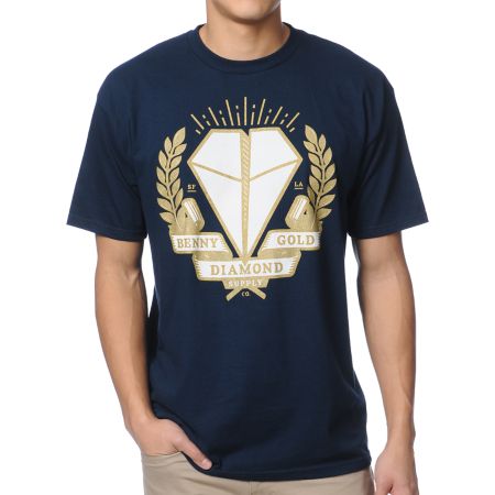 Benny Gold x Diamond Supply Co Navy Tee Shirt