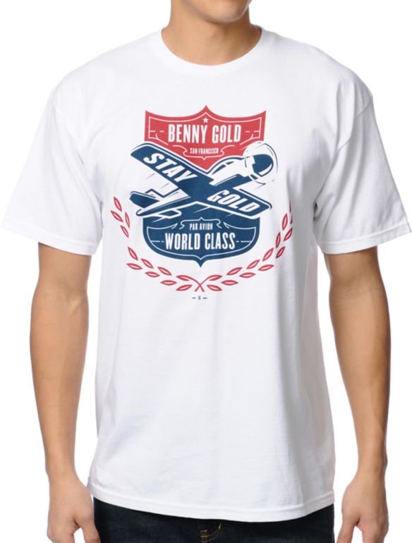 Benny Gold Par Avion White Tee Shirt