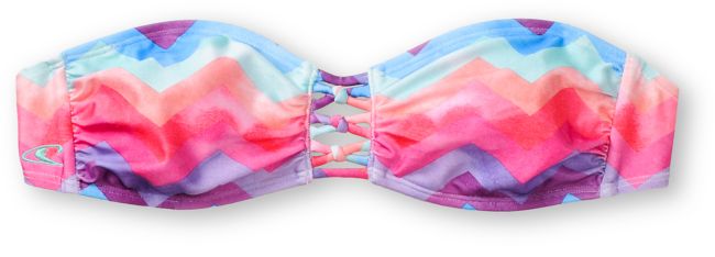 ONeill Painted Chevron Stripe Bandeau Bikini Top