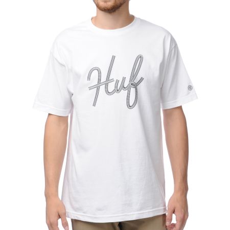 HUF Railroad White Tee Shirt