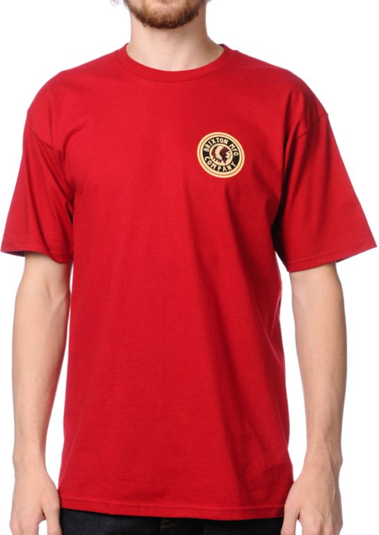 Brixton Spear Red Tee Shirt