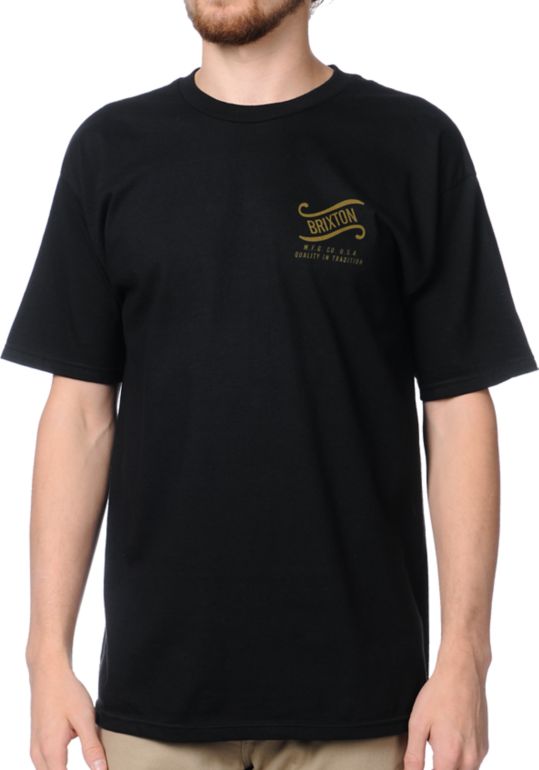 Brixton Surge Black Tee Shirt