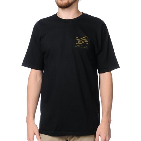 Brixton Surge Black Tee Shirt