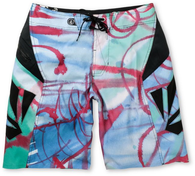 Volcom Annihilator Paint Blue 21 Board Shorts