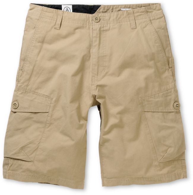Volcom Racket Khaki Cargo Shorts
