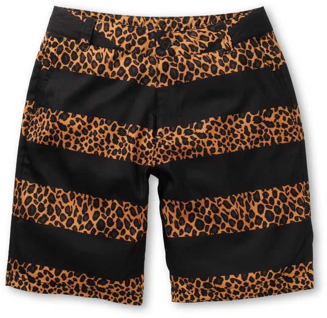 Empyre Tomcat Cheetah Print Black Hybrid Shorts