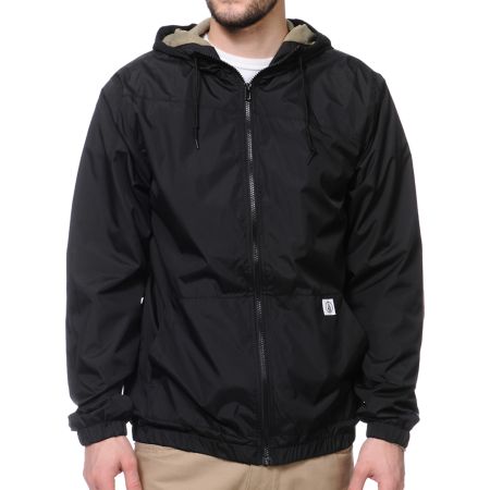 Volcom Ringer Black Windbreaker Jacket