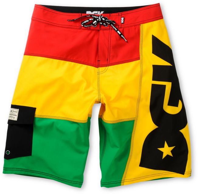 DGK Internationally Known Rasta 23 Board Shorts