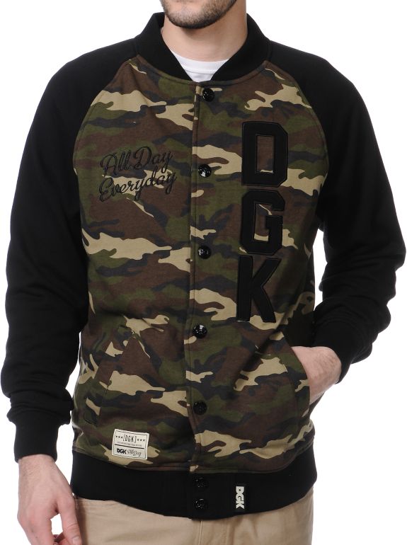 DGK Alpha Camo Varsity Jacket