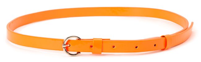 Super Trader Neon Orange Skinny Belt