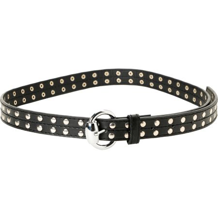 Super Trader Studded Black Skinny Belt