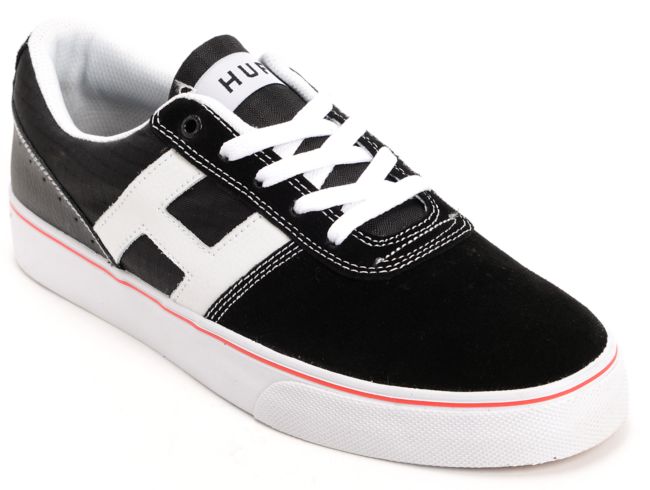 Huf Choice Black & White Suede Skate Shoe