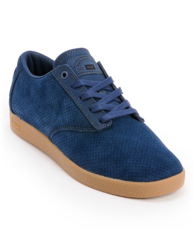 Huf Hufnagel Pro Deep Cobalt Suede Skate Shoe