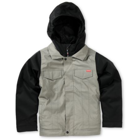 Burton Boys Black & Grey Denim Snowboard Jacket 2013