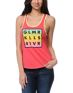 Glamour Kills 4 EVR coral Racerback Tank Top