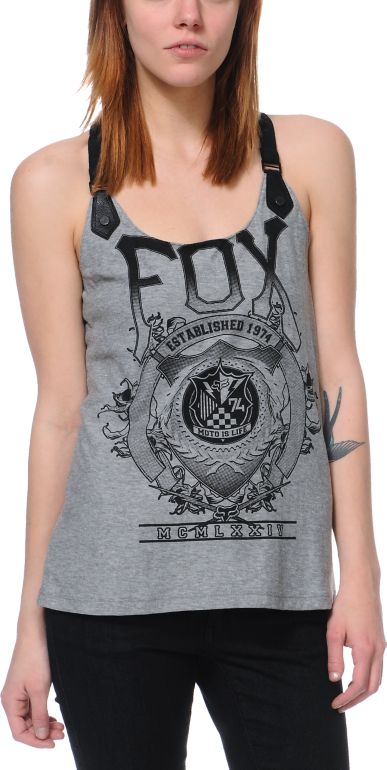 Fox Girls Force Heather Grey Cami Tank Top