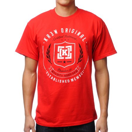 KR3W Shield Red Tee Shirt