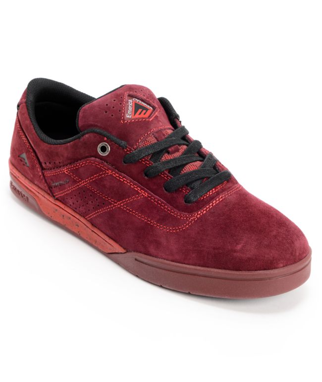 Emerica Bryan Herman G6 Maroon, Red & Black Skate Shoes