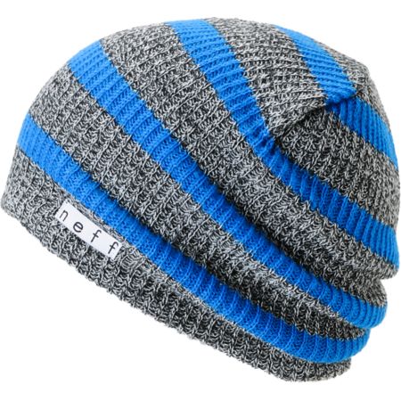 Neff Daily Grey & Blue Striped Beanie