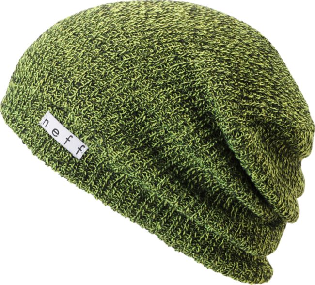 Neff Daily Heather Black & Neon Green Beanie