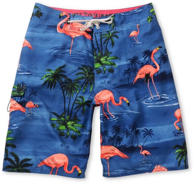 Vans OTW Blue Flamingo Blue Board Shorts