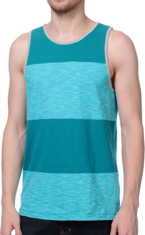 Vans Foil Joel Tudor Turquoise Stripe Tank Top