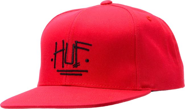 Stussy x Huf Proto Red Snapback Hat