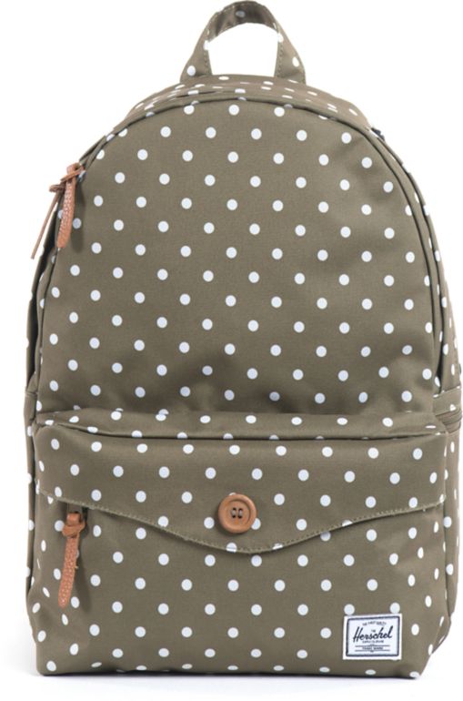 Herschel Supply Sydney Olive Polka Dot Backpack