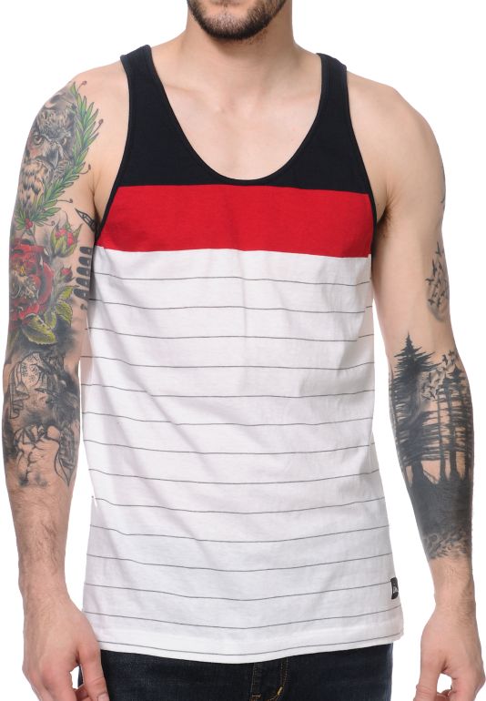Imperial Motion Starter Navy, Red & White Tank Top