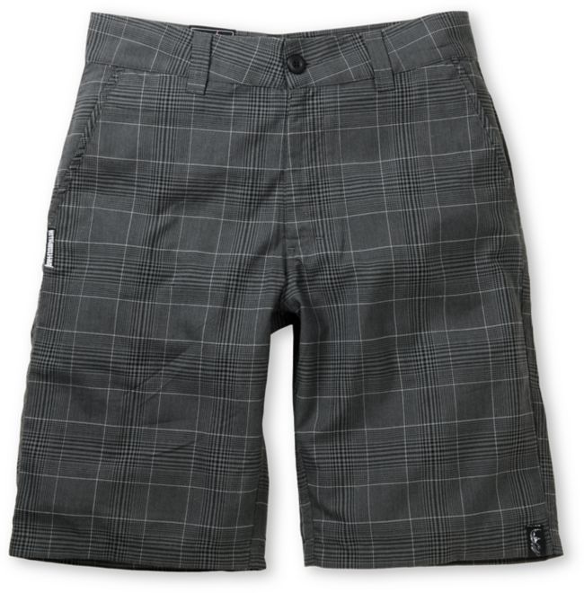 Metal Mulisha Double Up Black Plaid Shorts
