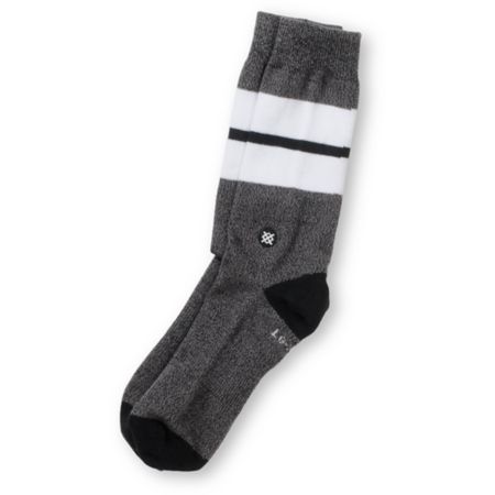Stance Throttle Heathered Black & White Crew Socks