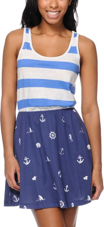 Glamour Kills Nautical Stripe Tank Dress