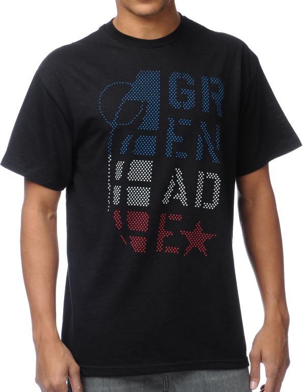 Grenade Stacked Star Black Tee Shirt