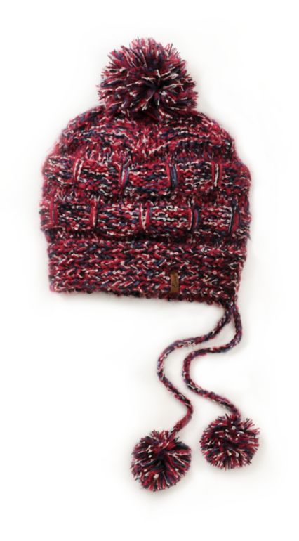 Empyre Girls Tempest Dark Pink Pom Beanie