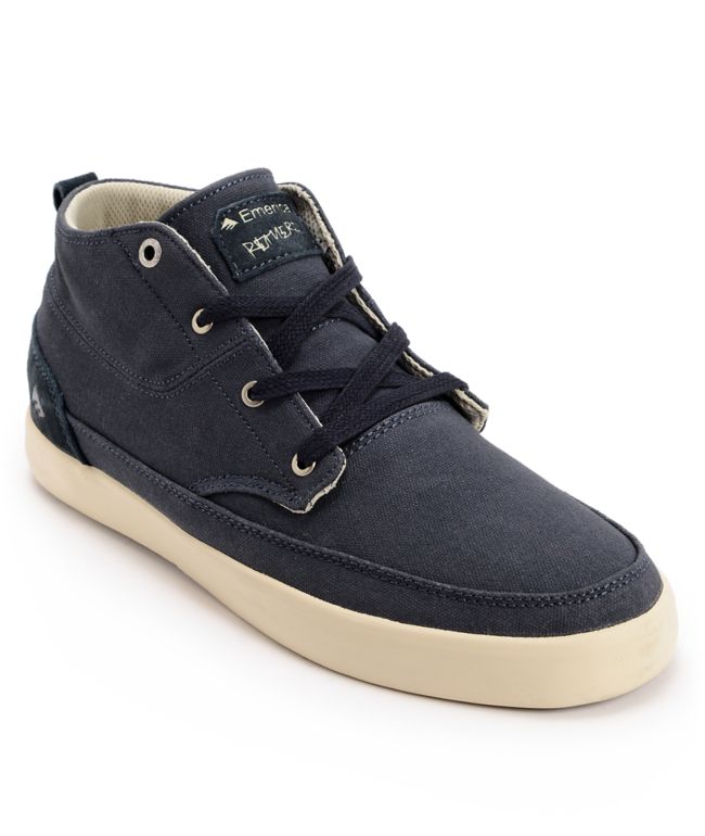 Emerica Troubador Leo Romero Navy Canvas Shoes