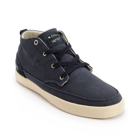 Emerica Troubador Leo Romero Navy Canvas Shoes