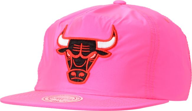 NBA Mitchell And Ness Chicago Bulls Neon Pink Snapback Hat