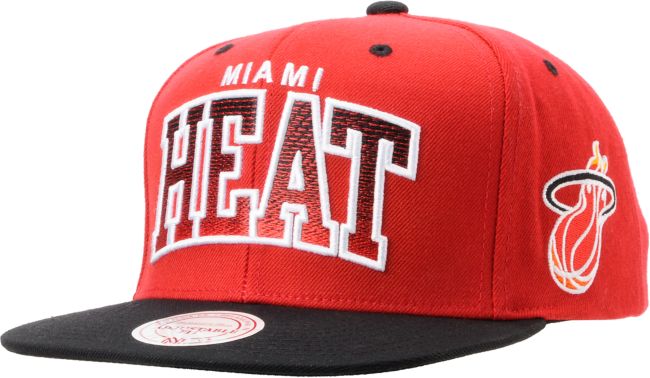 NBA Mitchell And Ness Miami Heat Arch Gradient Red Snapback Hat